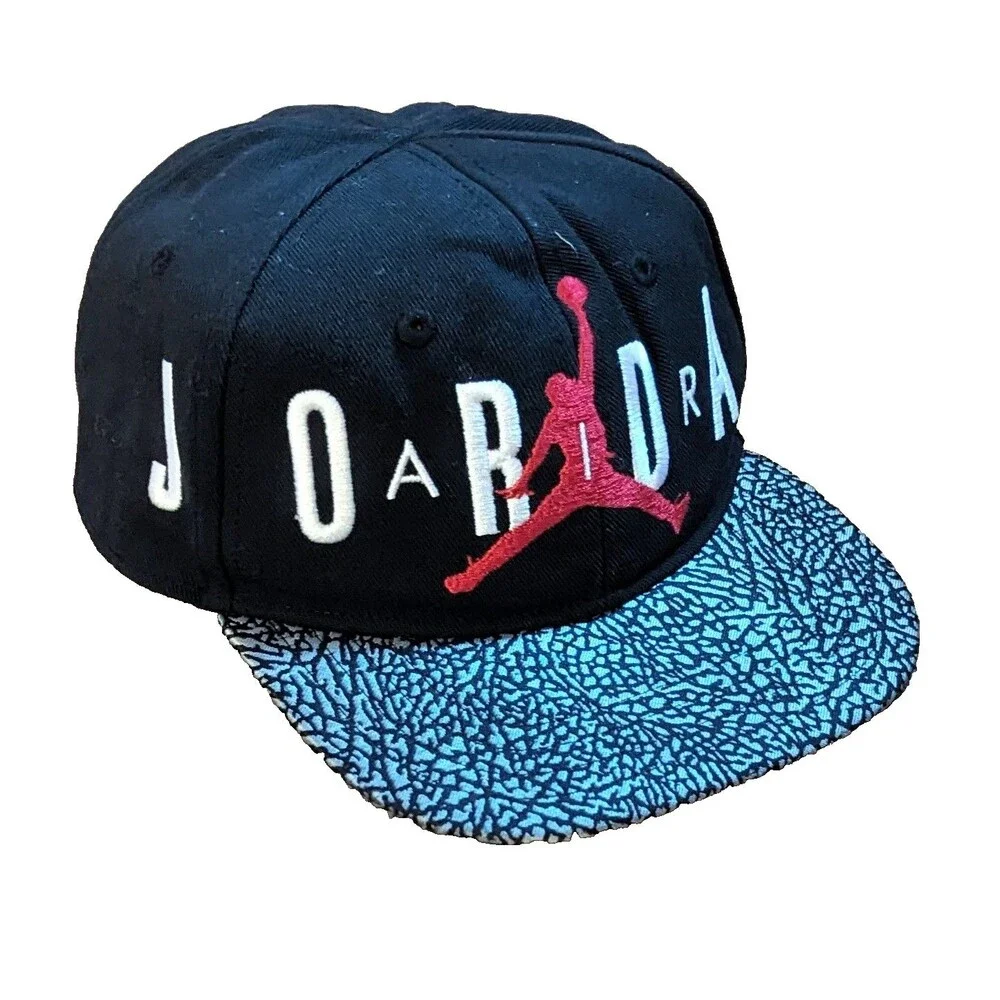 Air Jordan Jumpman Toddler Cap Black 100% Cotton Flat Brim Snapback
